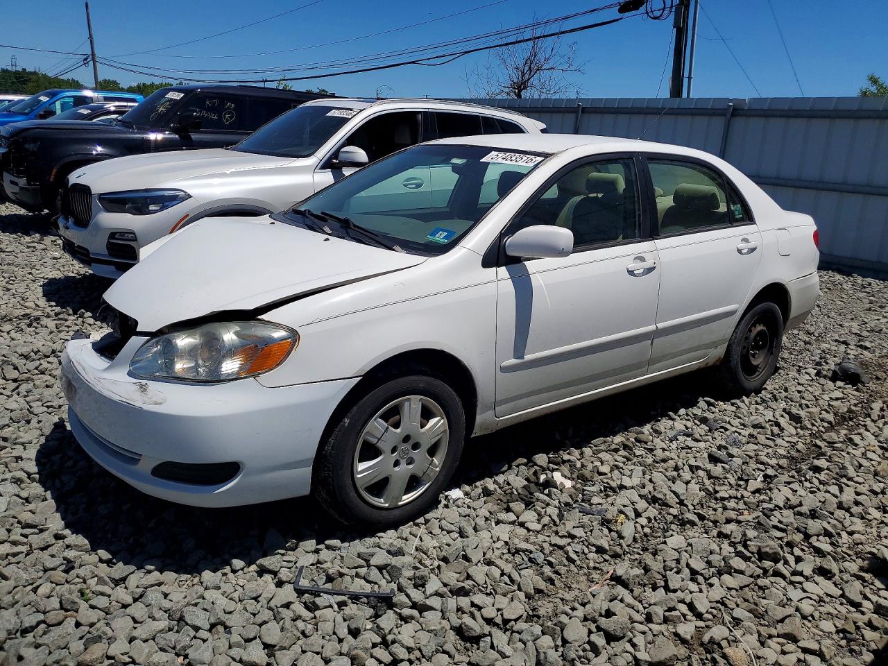 2006 Toyota Corolla Le White vin: JTDBR32E460098757