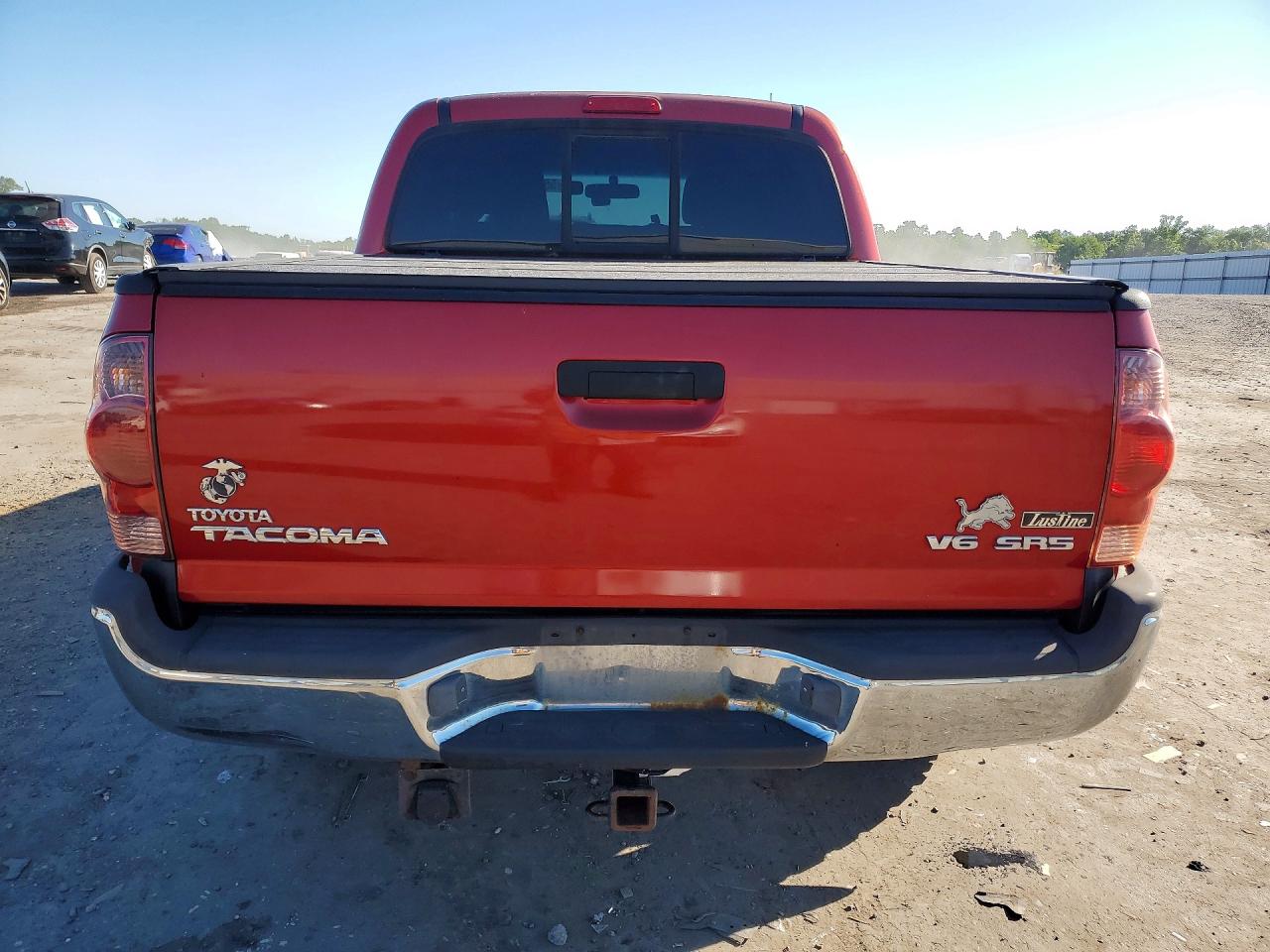 2007 Toyota Tacoma Double Cab Red vin: 5TELU42N97Z368687