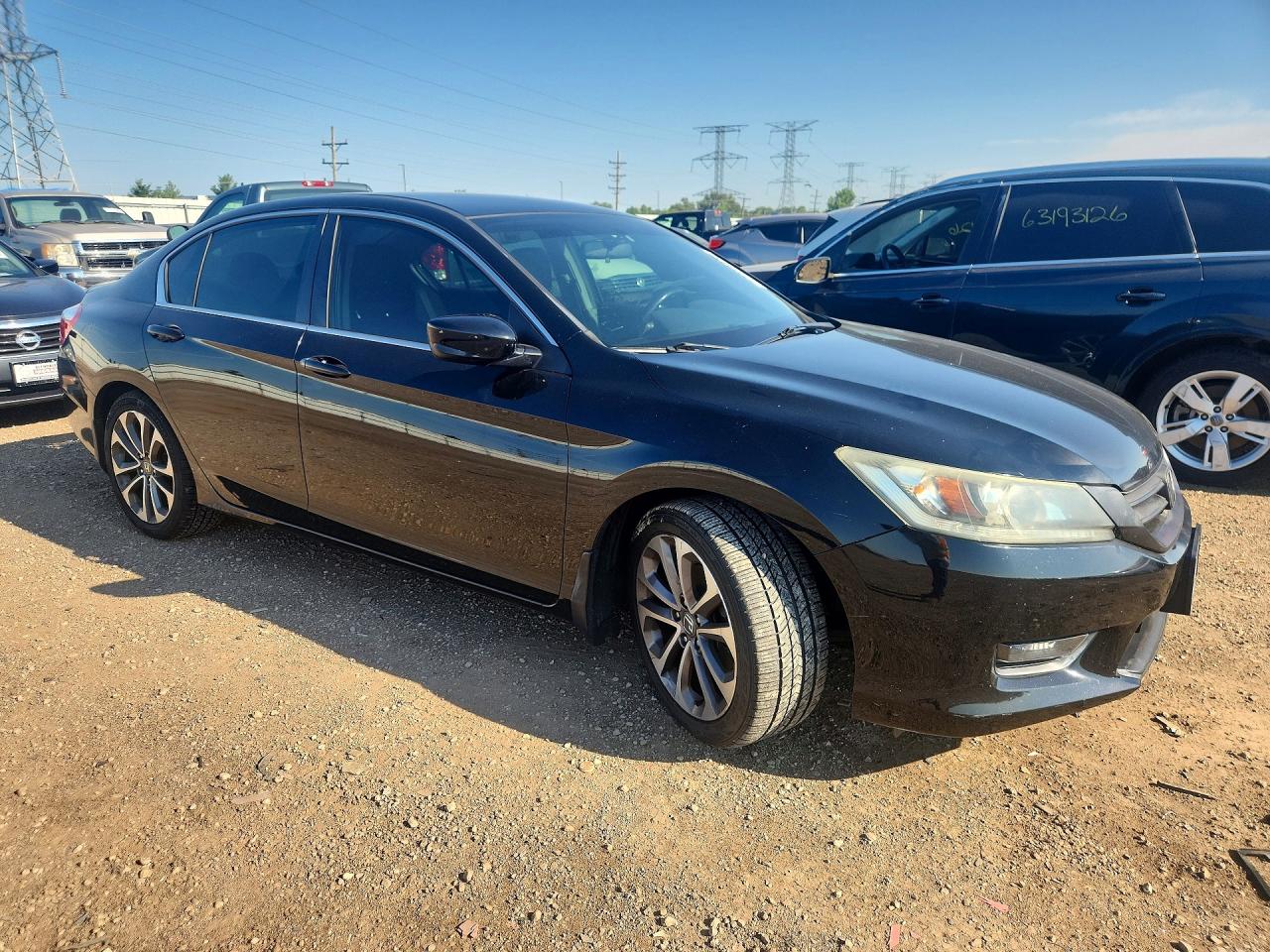 2014 Honda Accord Sport Черный vin: 1HGCR2F50EA280927
