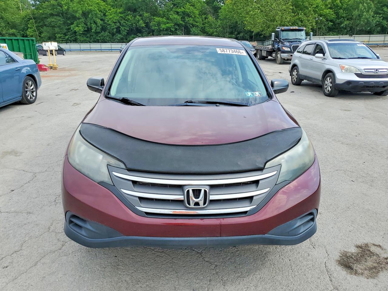 2012 Honda Cr-v Lx Burgundy vin: 5J6RM4H38CL075012