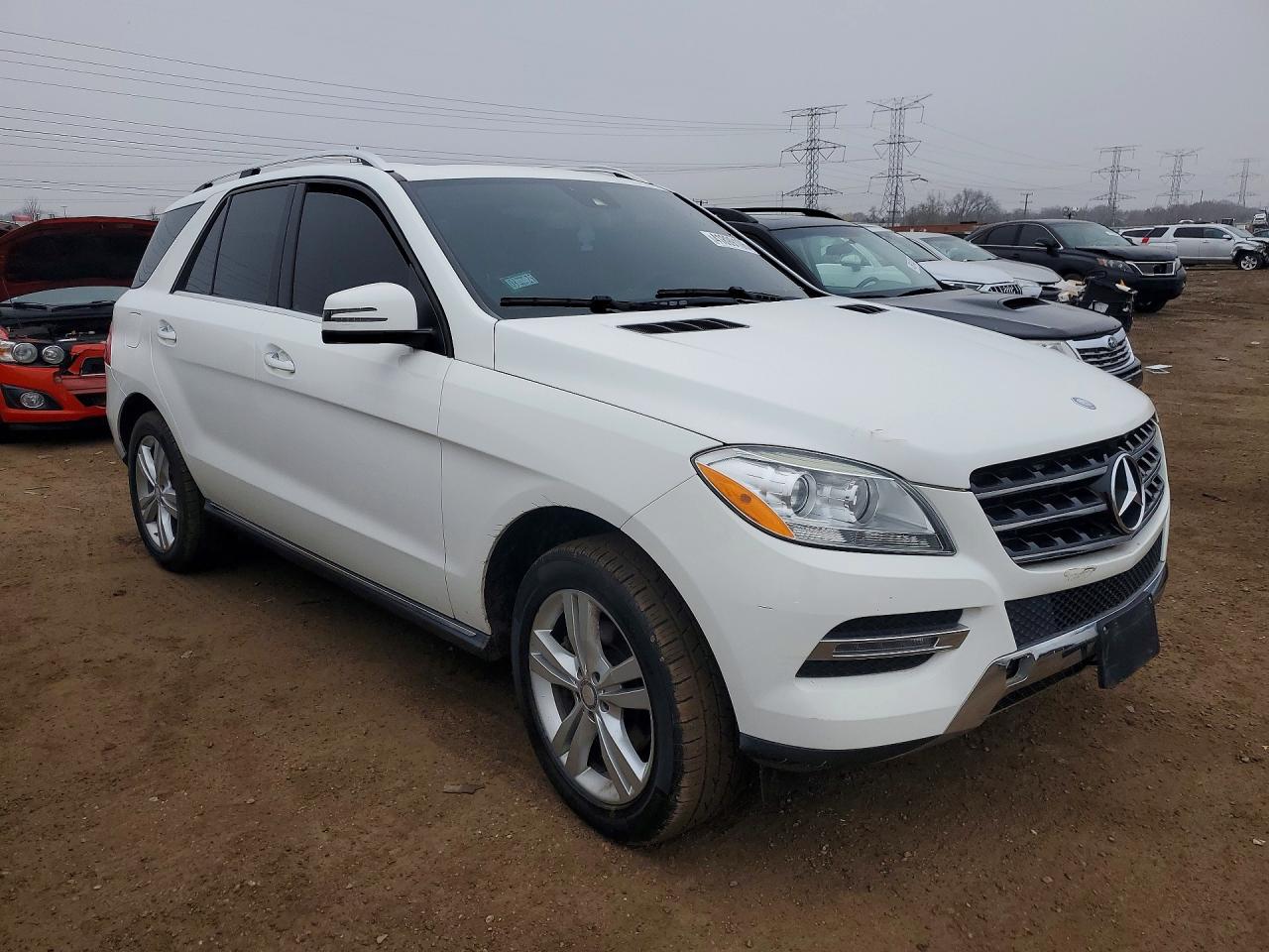 2014 Mercedes-benz Ml 350 4matic White vin: 4JGDA5HB7EA395552