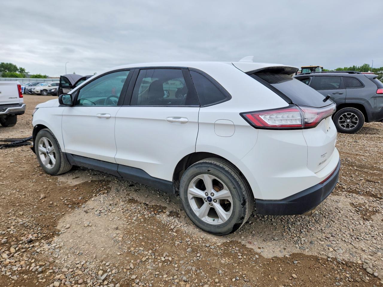 2015 Ford Edge Se White vin: 2FMTK4G88FBC12061