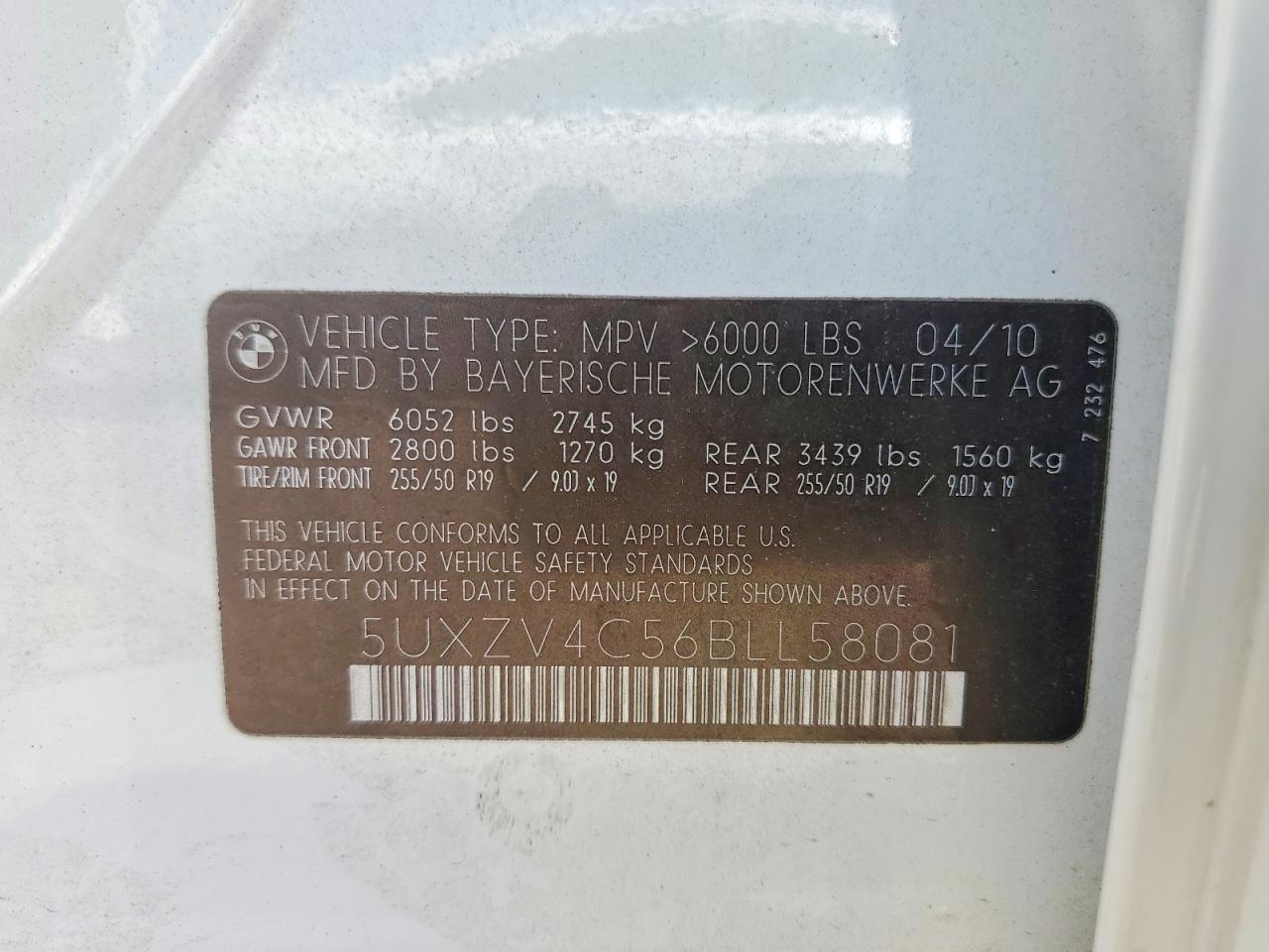 2011 Bmw X5 Xdrive35i White vin: 5UXZV4C56BLL58081