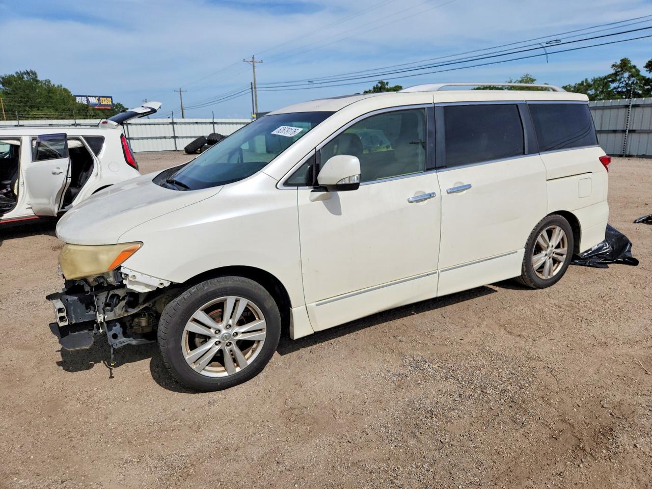 2012 Nissan Quest 3.5 S White vin: JN8AE2KP8C9040181