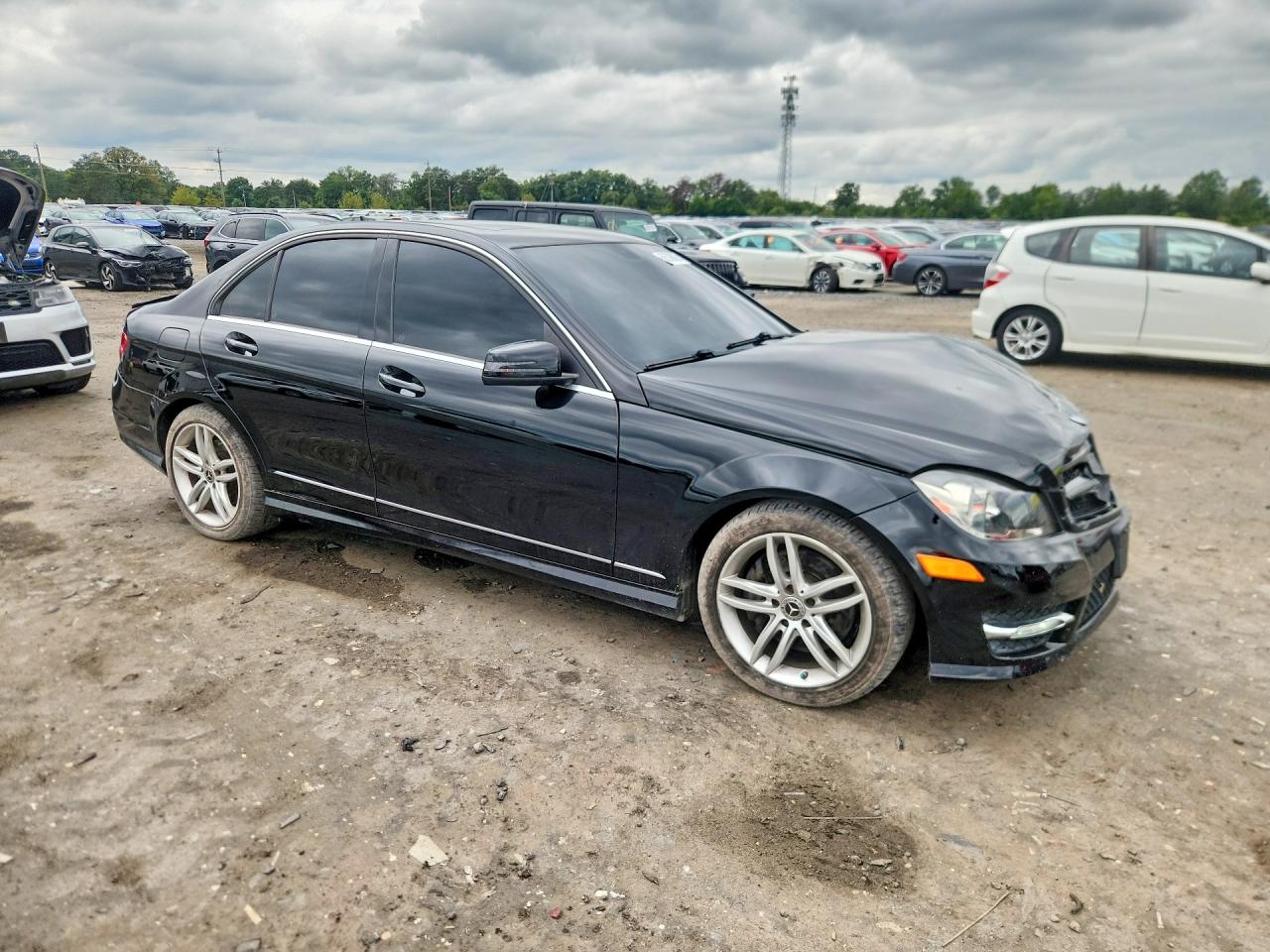 2013 Mercedes-benz C 300 4matic Black vin: WDDGF8AB0DR301550
