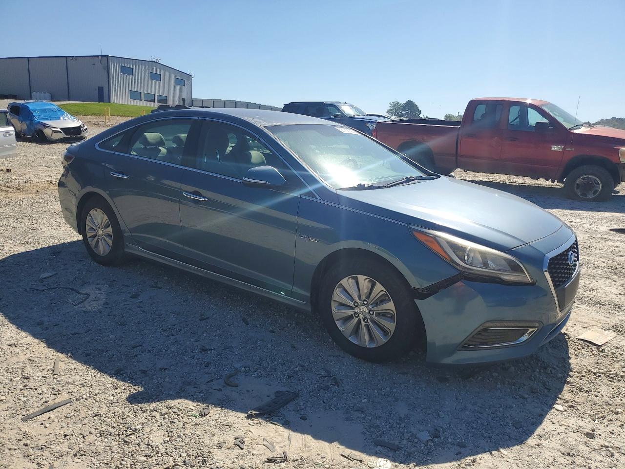 2016 Hyundai Sonata Hybrid Se Бирюзовый vin: KMHE24L16GA040613