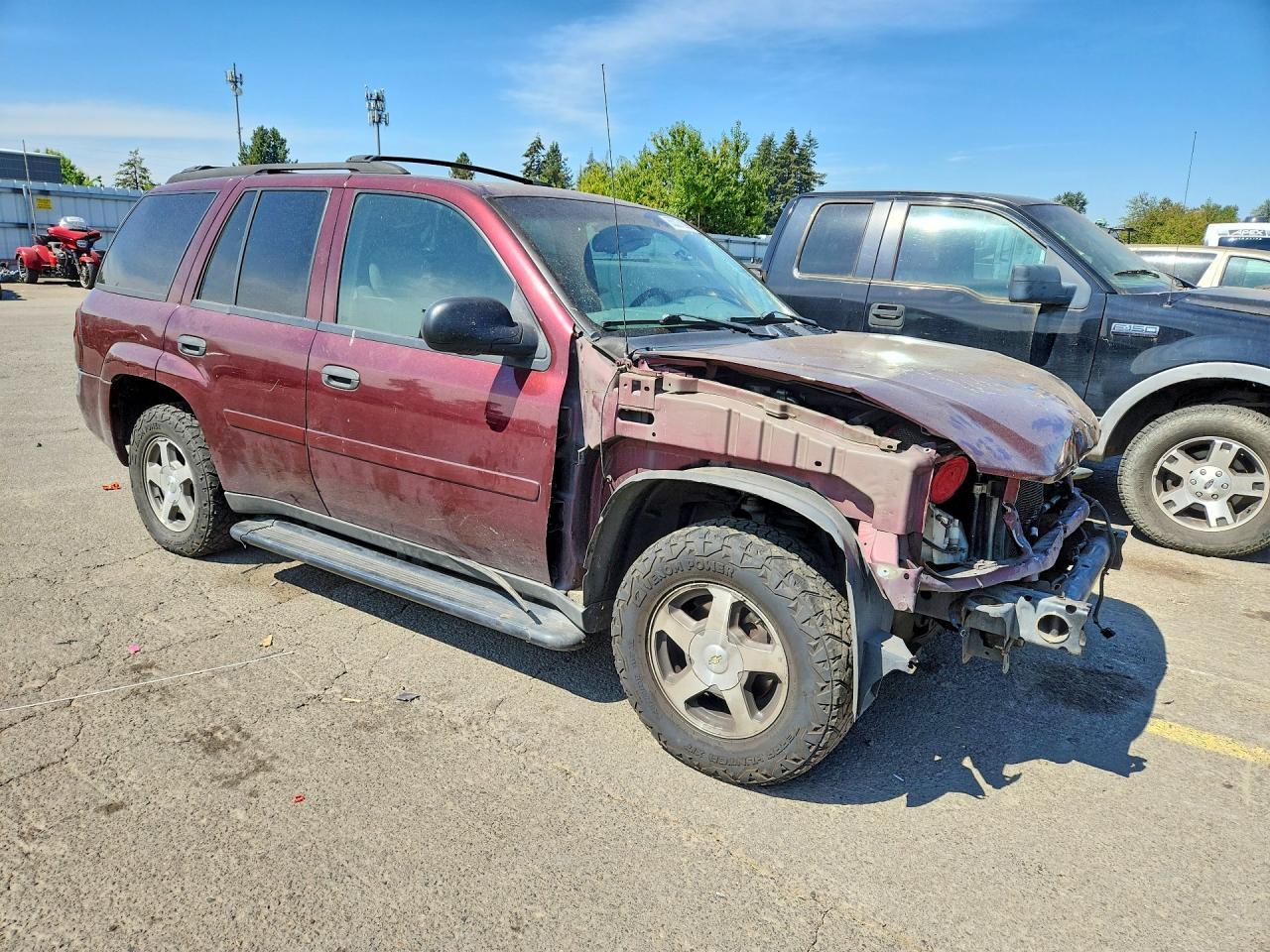 2006 Chevrolet Trailblazer Ls Burgundy vin: 1GNDT13S762110687