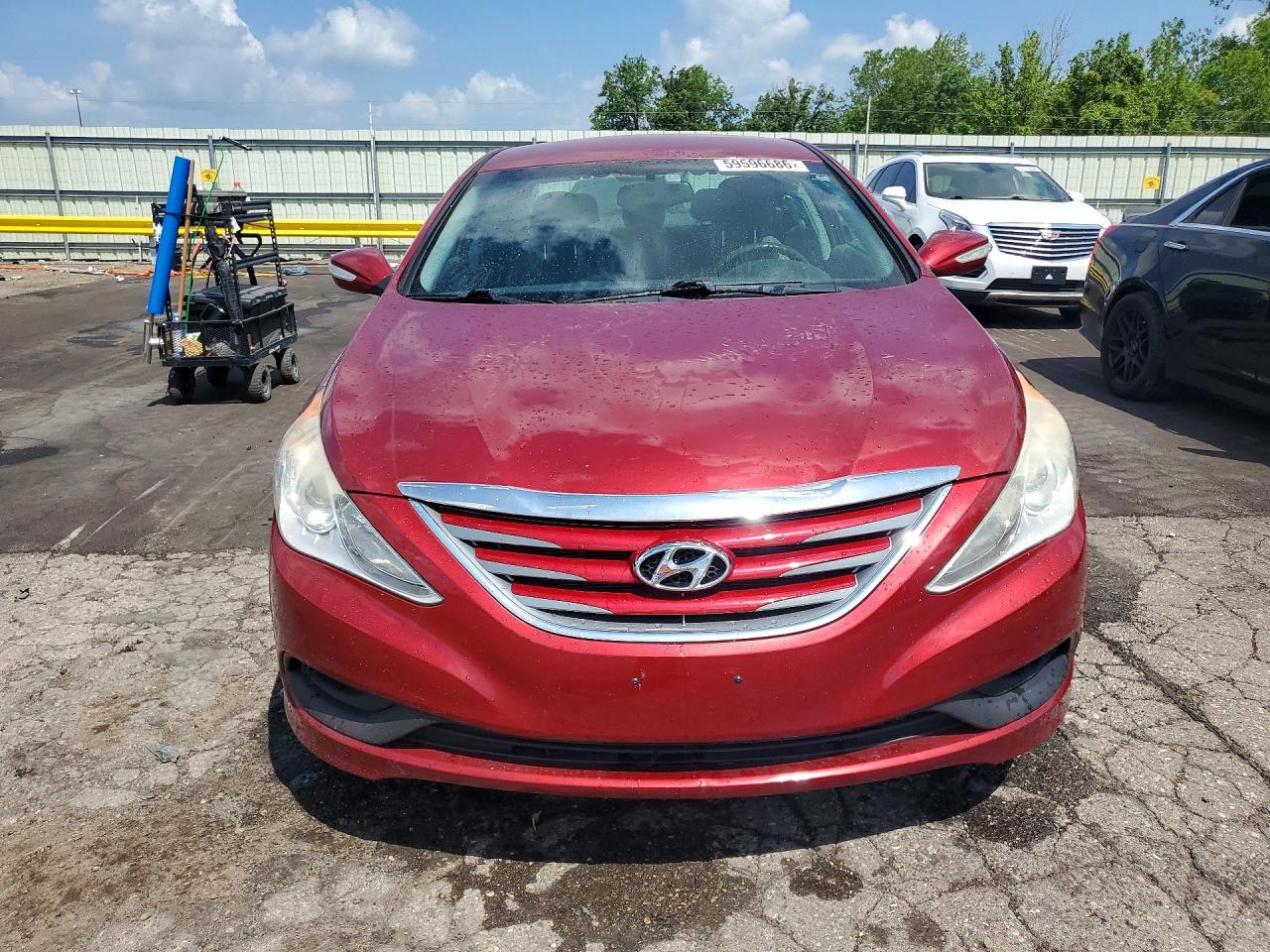 2014 Hyundai Sonata Gls Red vin: 5NPEB4ACXEH888203