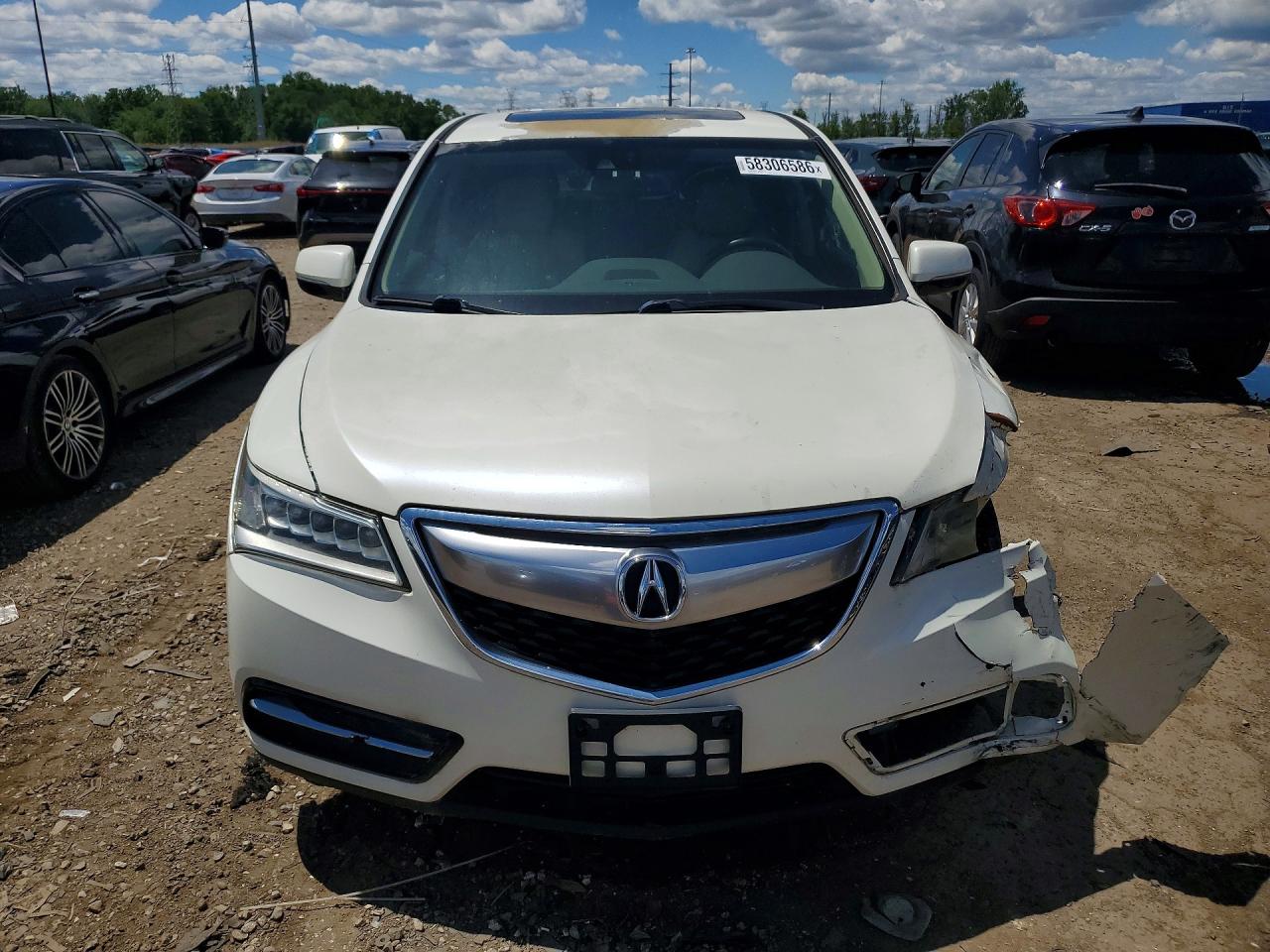 2015 Acura Mdx Technology White vin: 5FRYD4H4XFB021730