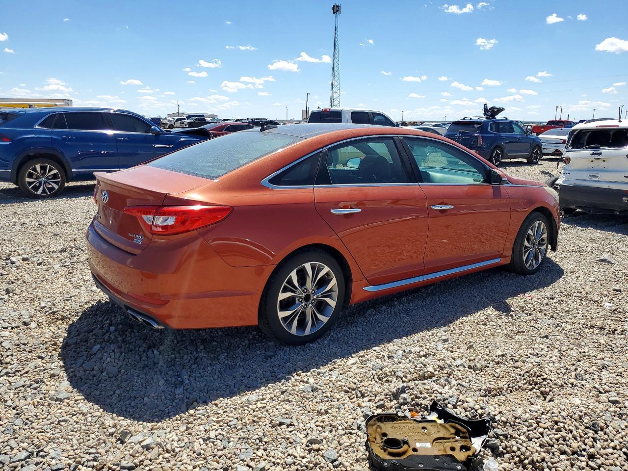 2015 Hyundai Sonata Limited 2.0t Orange vin: 5NPE34AB2FH146383