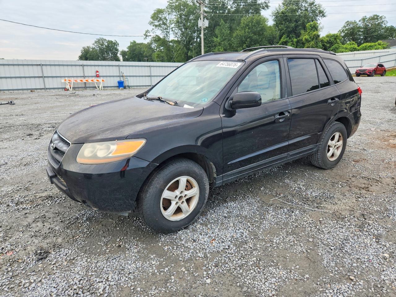 2007 Hyundai Santa Fe Gls Black vin: KM8SG13D67U096482