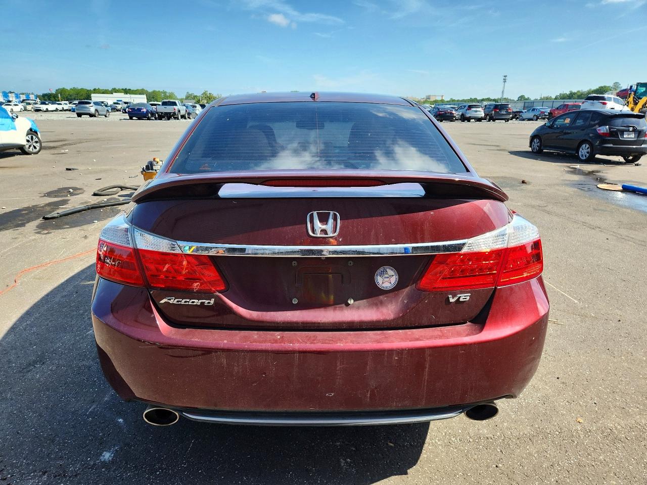 2014 Honda Accord Exl Maroon vin: 1HGCR3F87EA033226