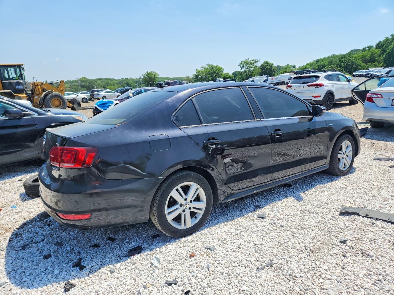 2013 Volkswagen Jetta Hybrid Black vin: 3VW637AJ5DM227685