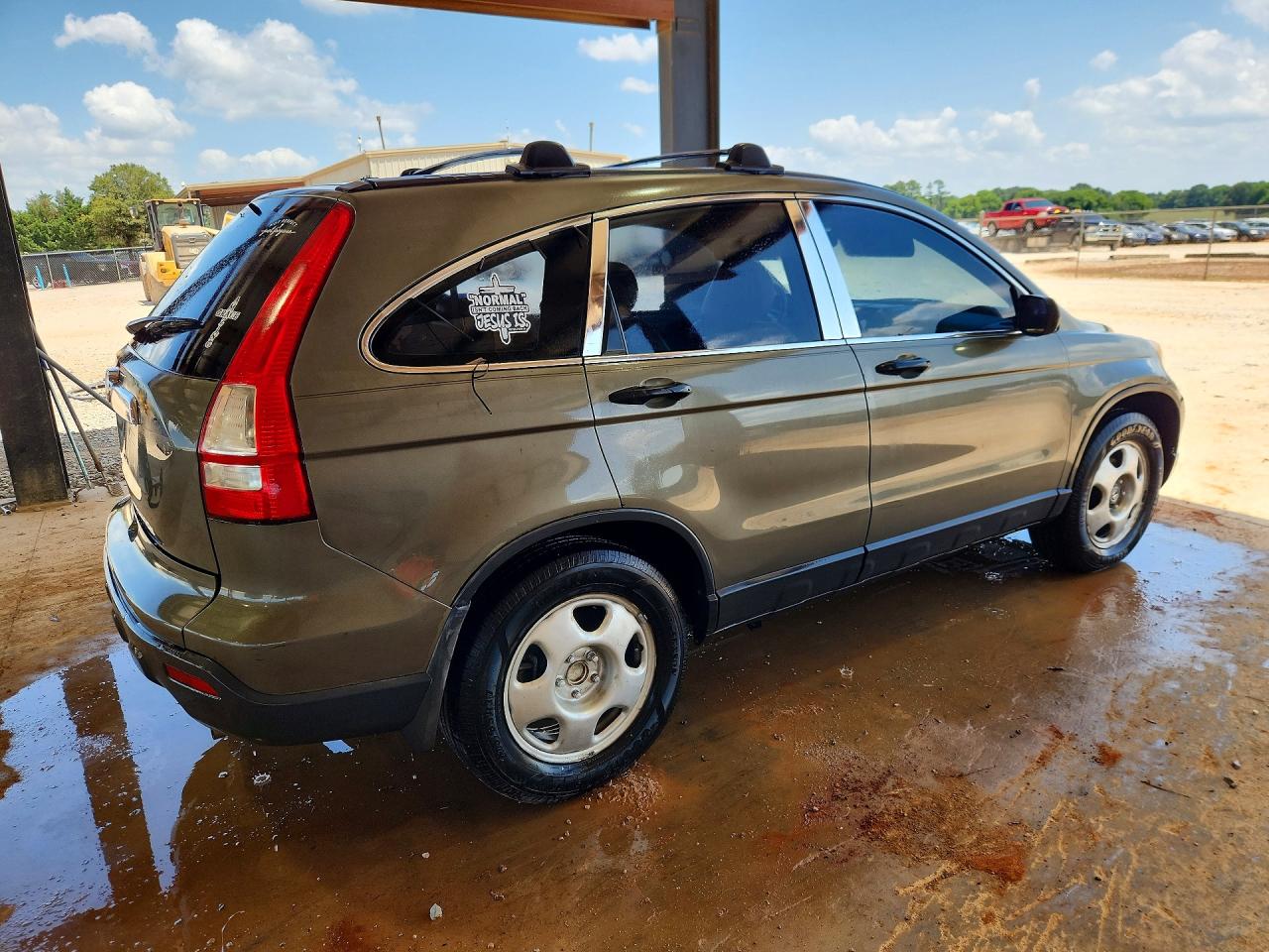 2007 Honda Cr-v Lx Green vin: JHLRE38357C047576