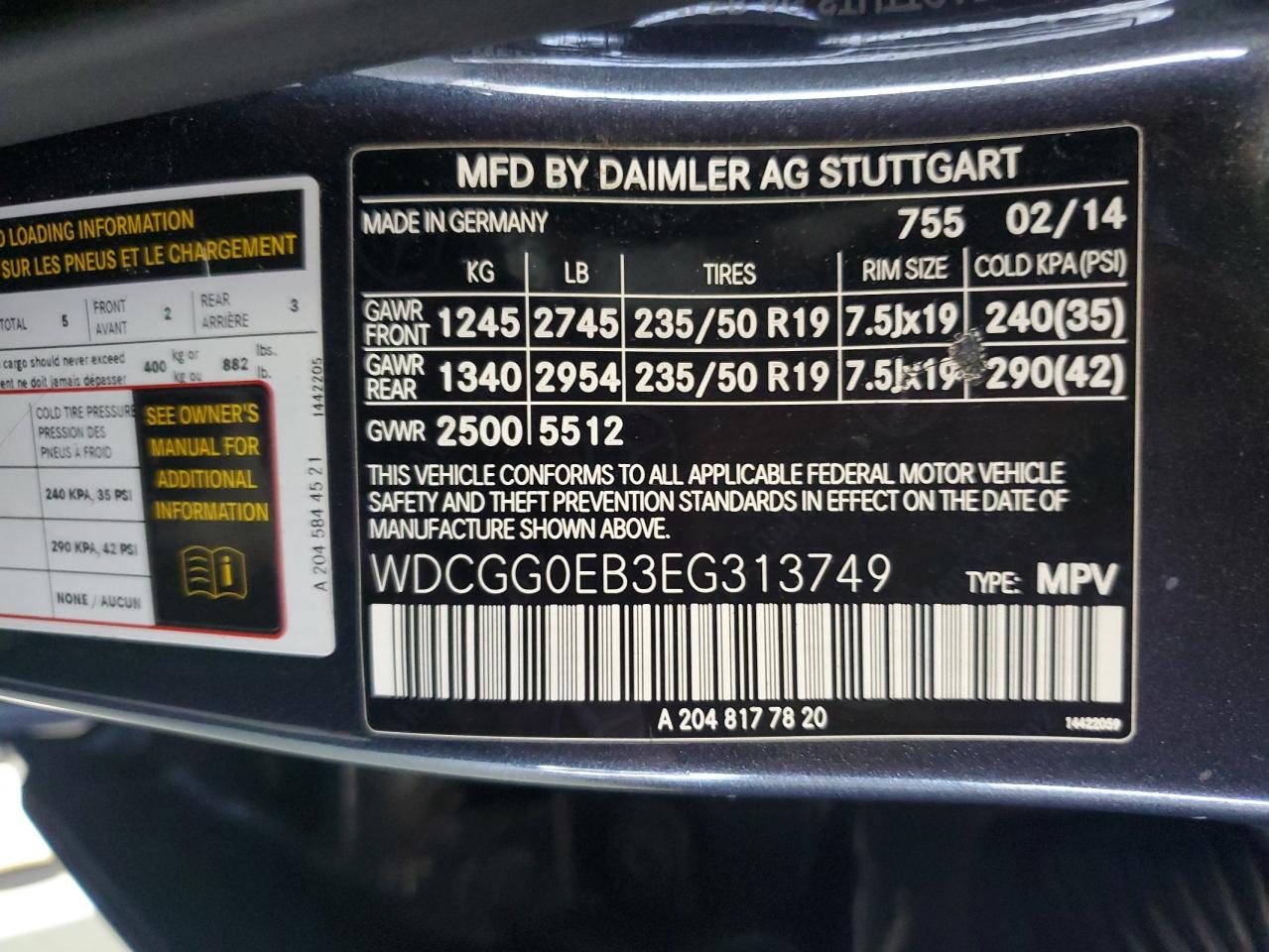 2014 Mercedes-benz Glk 250 Bluetec Gray vin: WDCGG0EB3EG313749