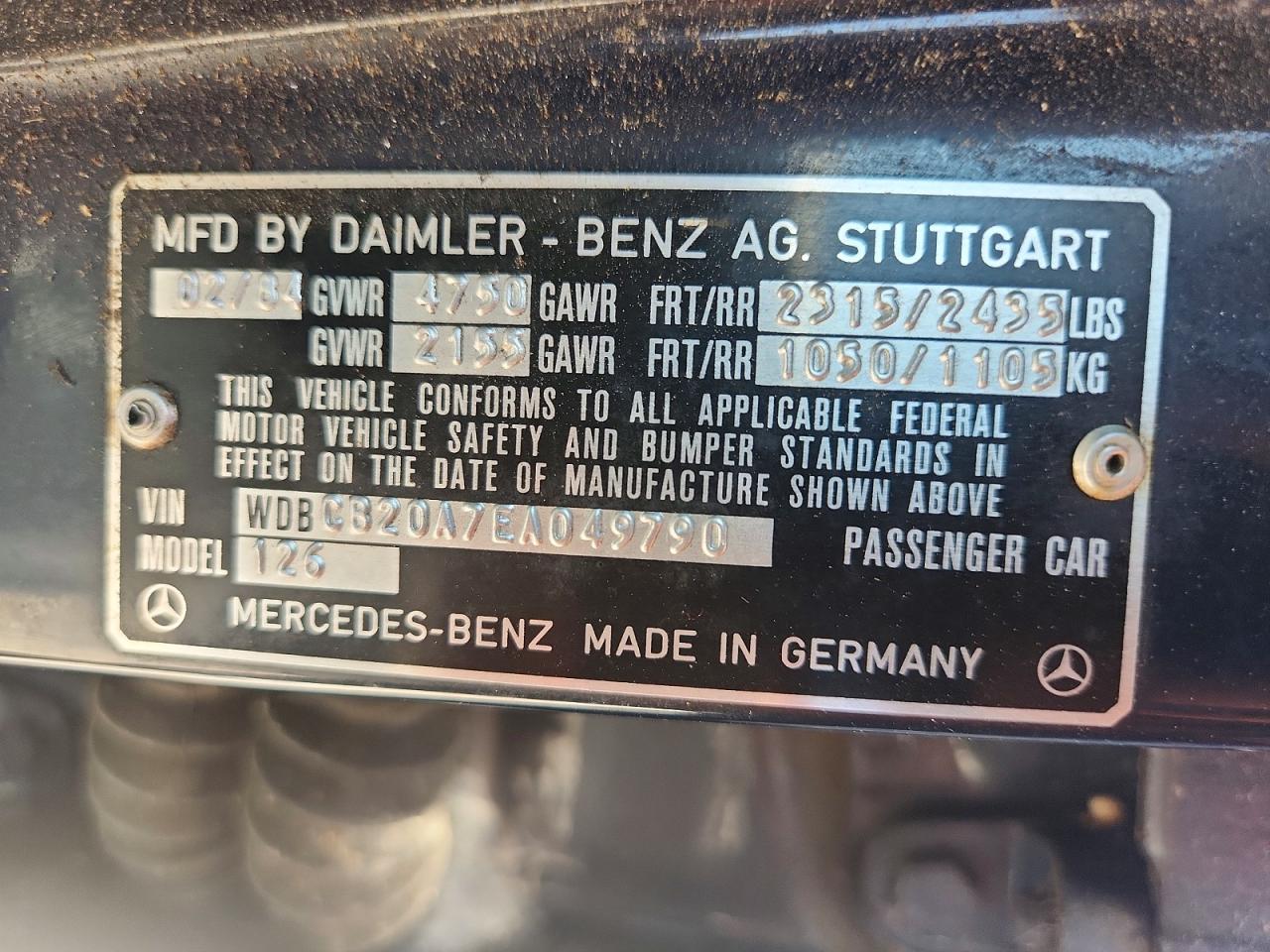 1984 Mercedes-benz 300 Sd Black vin: WDBCB20A7EA049790