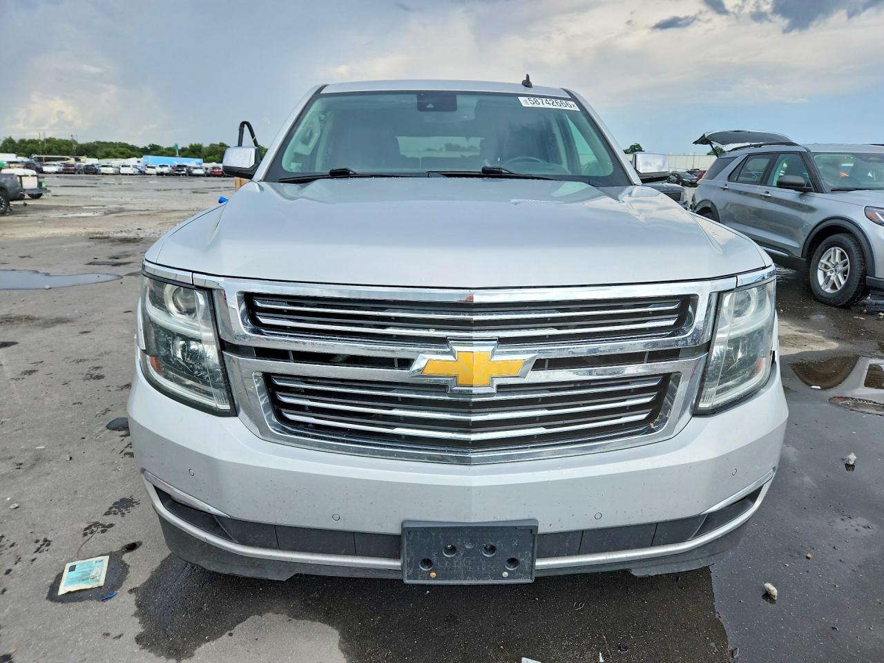 2015 Chevrolet Tahoe K1500 Ltz Silver vin: 1GNSKCKC9FR239179