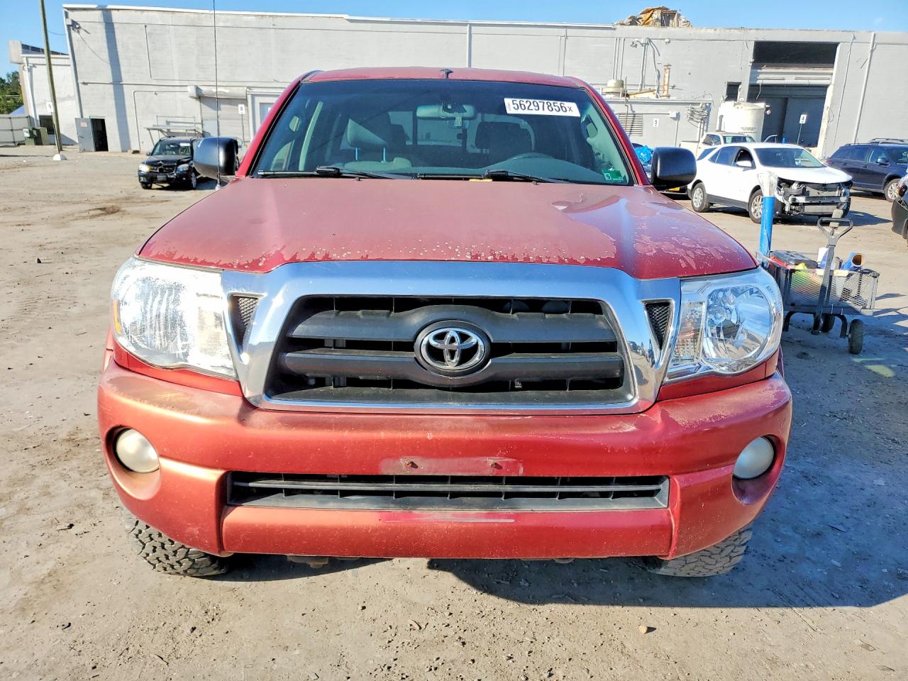 2007 Toyota Tacoma Double Cab Red vin: 5TELU42N97Z368687