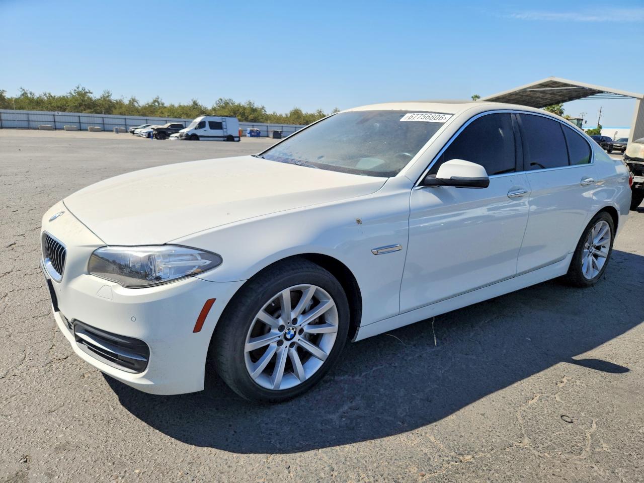 2014 Bmw 535 I White vin: WBA5B1C59ED477312