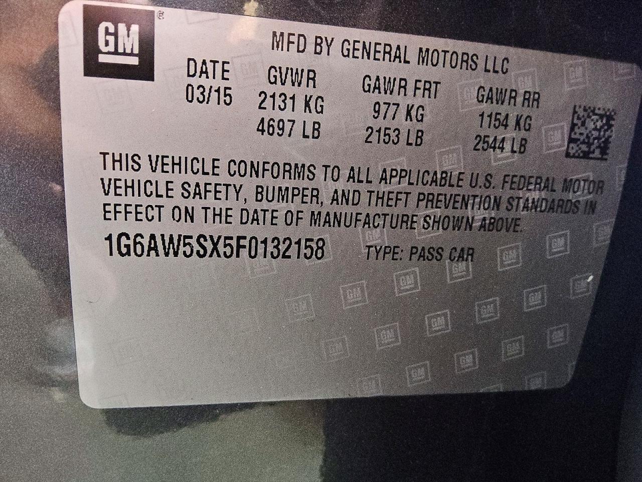 2015 Cadillac Cts Black vin: 1G6AW5SX5F0132158