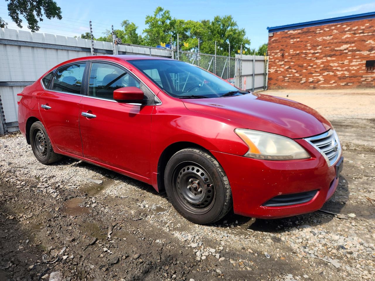2013 Nissan Sentra S Burgundy vin: 3N1AB7AP8DL662195
