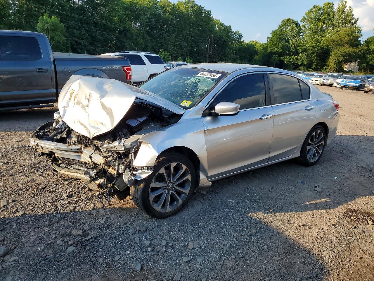 2014 Honda Accord Sport Серый vin: 1HGCR2F56EA063110