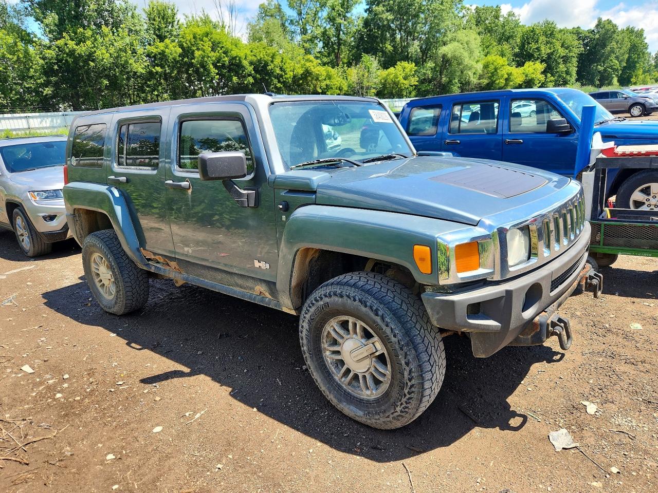 2007 Hummer H3 Blue vin: 5GTDN13E778233474