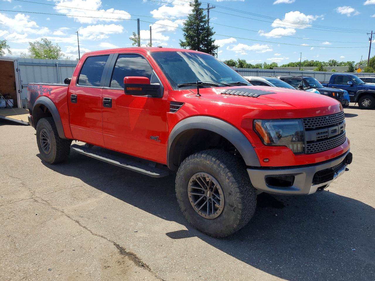 2013 Ford F150 Svt Raptor Красный vin: 1FTFW1R60DFA53659