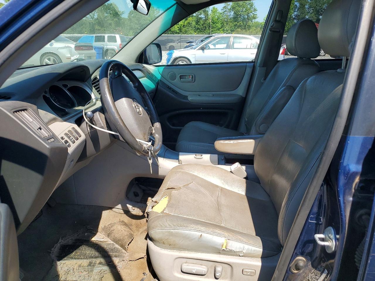 2007 Toyota Highlander Base Blue vin: JTEEP21A570216338