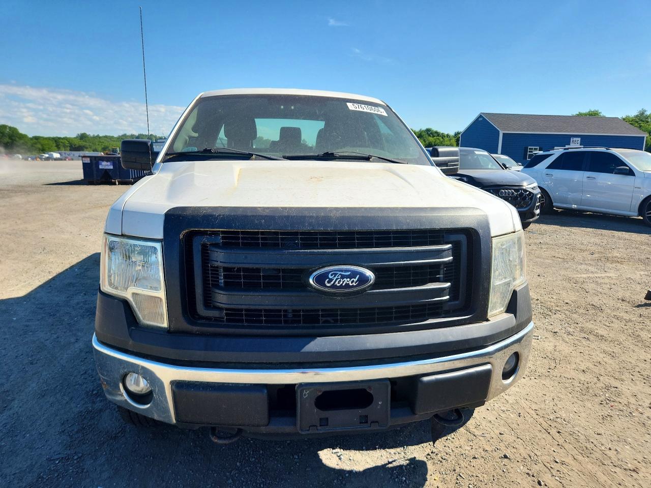 2013 Ford F150 Super Cab White vin: 1FTFX1EFXDFB03471