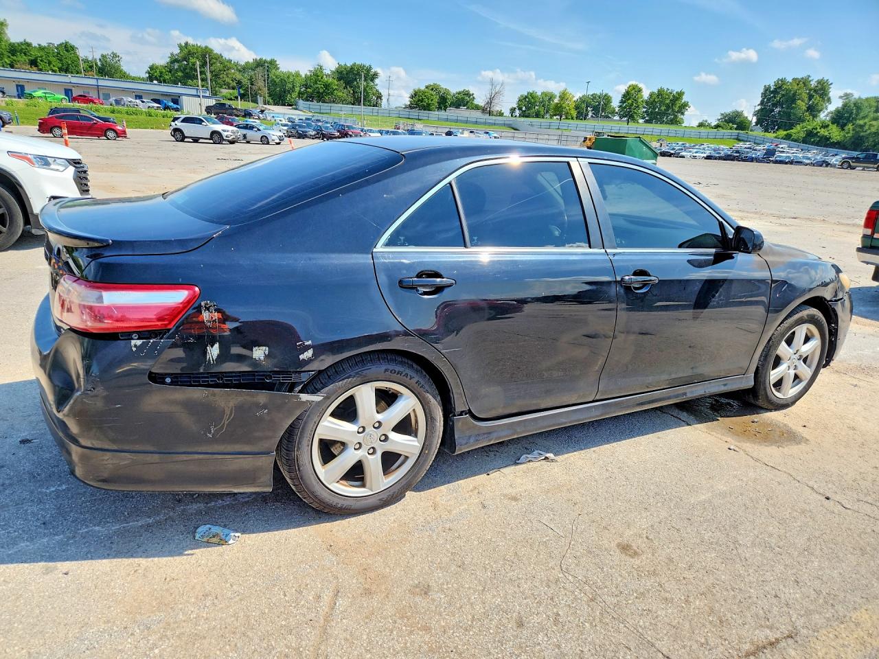2007 Toyota Camry Se V6 Black vin: 4T1BK46K27U521125