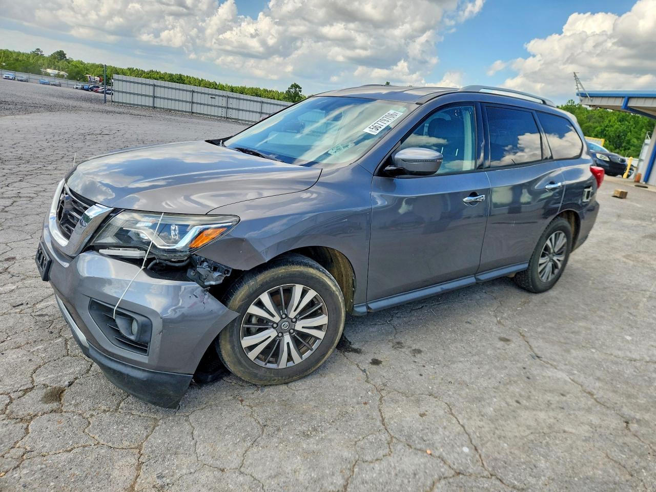 2019 Nissan Pathfinder Sv Gray vin: 5N1DR2MN8KC627566