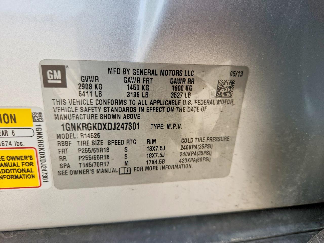 2013 Chevrolet Traverse Lt Silver vin: 1GNKRGKDXDJ247301