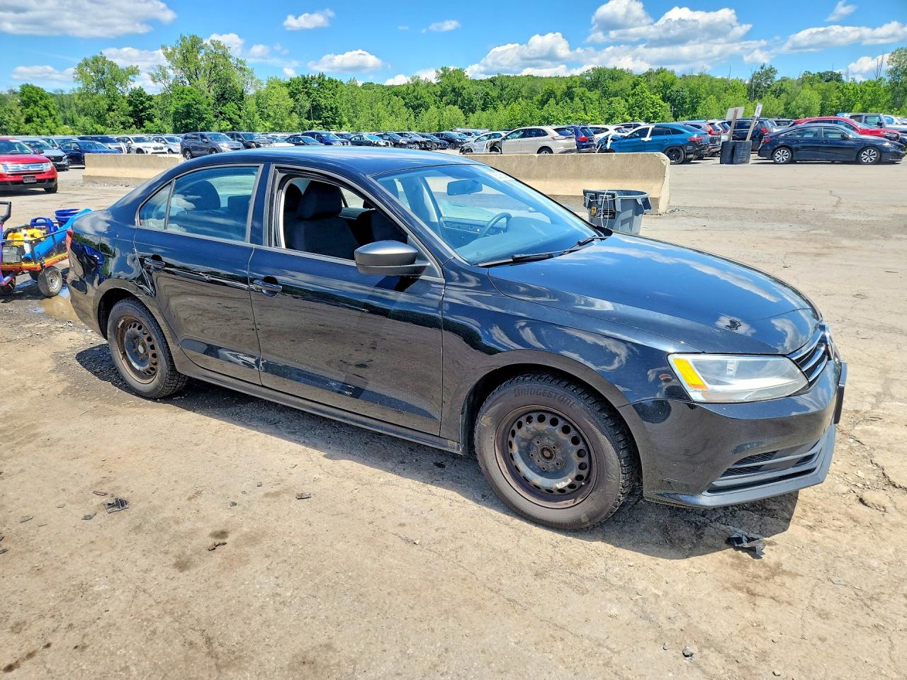 2015 Volkswagen Jetta Base Черный vin: 3VW2K7AJ6FM343286