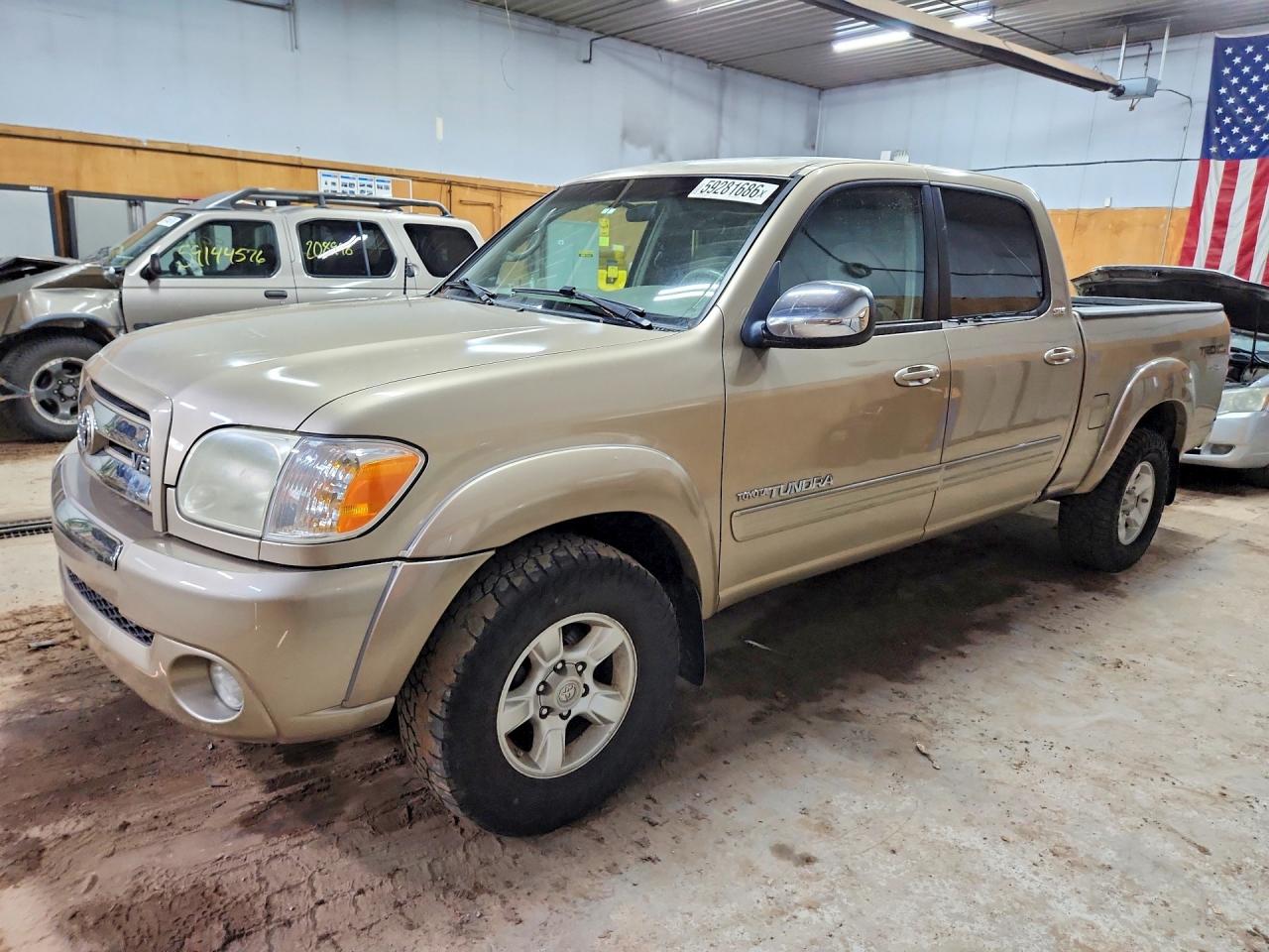2005 Toyota Tundra Double Cab Sr5 Tan vin: 5TBET34185S496664