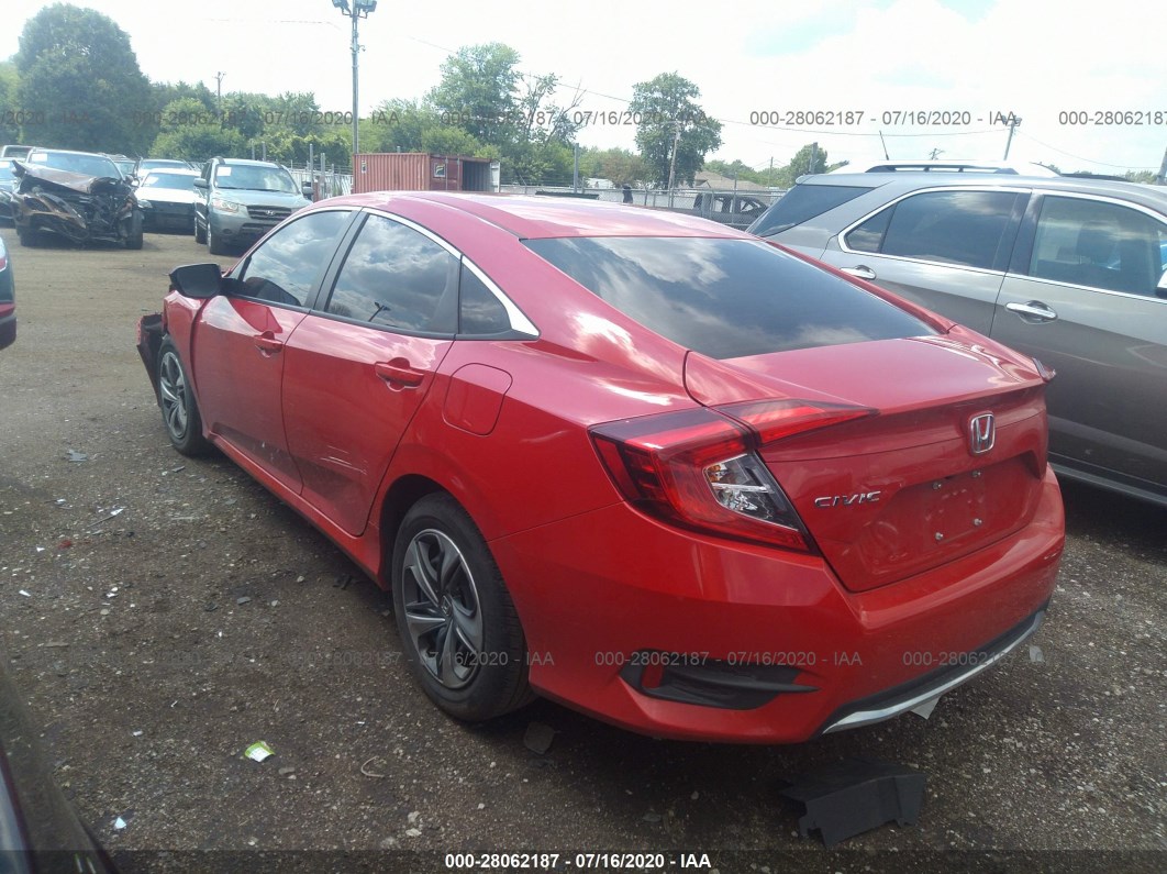 2019 Honda Civic Sedan Lx Red vin: 2HGFC2F61KH537047