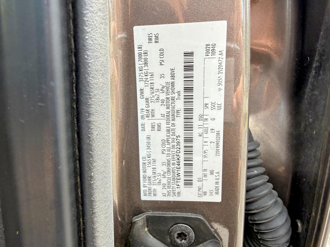 2019 Ford F150 Supercrew Charcoal vin: 1FTEW1E46KFD23975