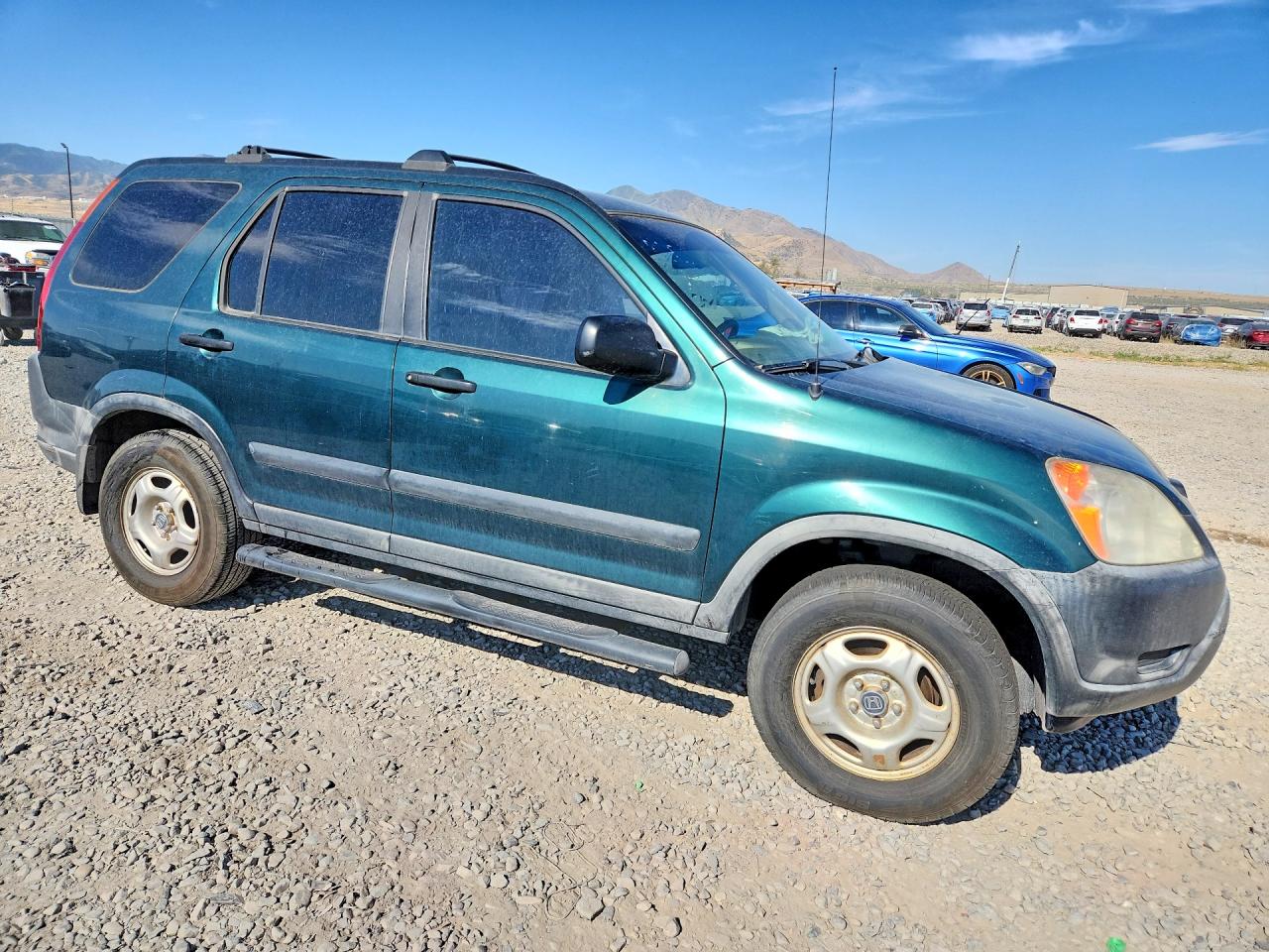 2004 Honda Cr-v Lx Green vin: JHLRD78474C023536