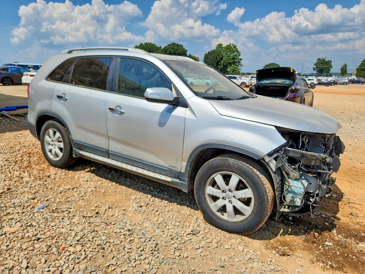 2013 Kia Sorento Lx Серебряный vin: 5XYKTDA66DG346970