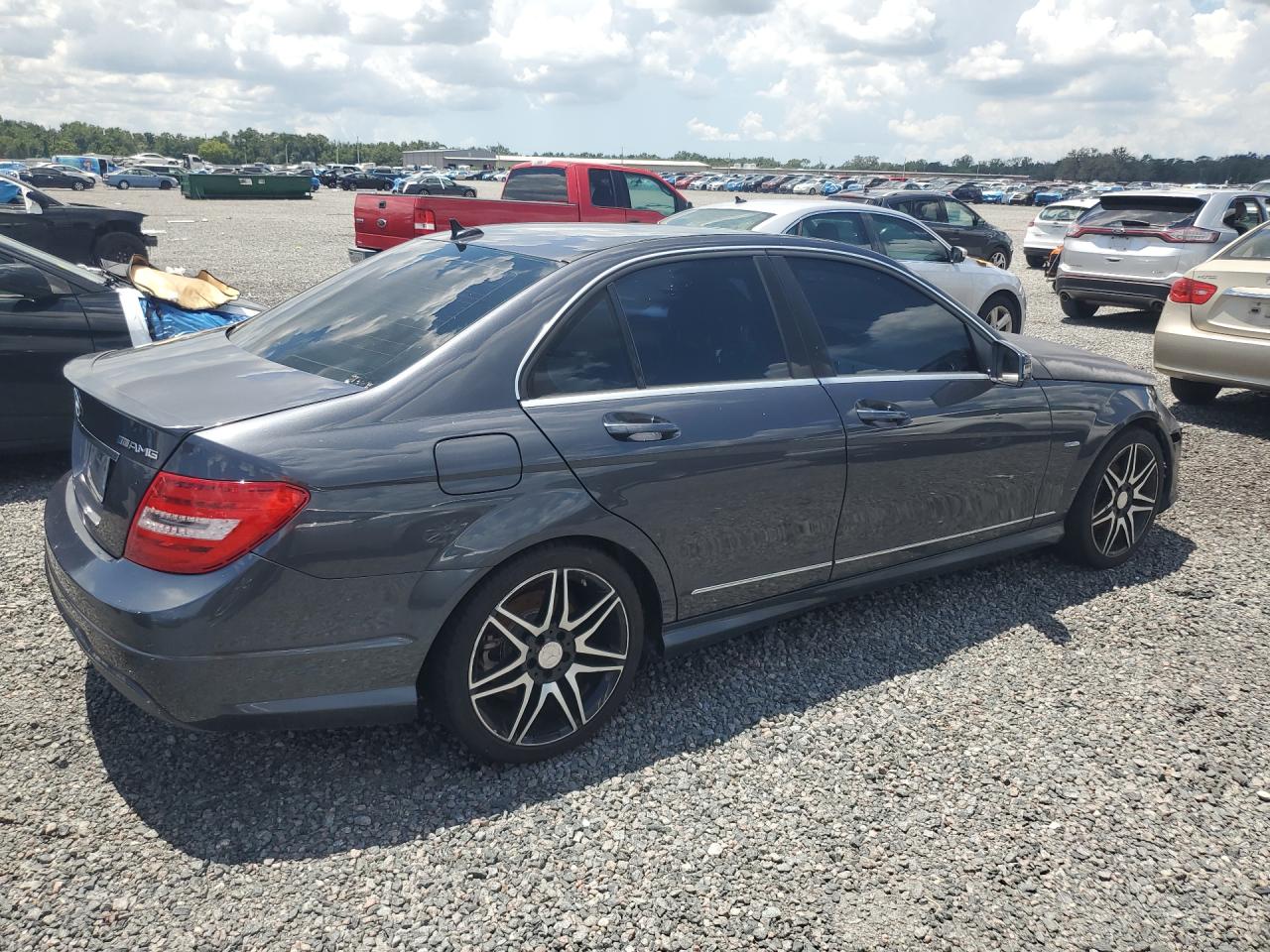 2013 Mercedes-benz C 250 Gray vin: WDDGF4HB5DR270892