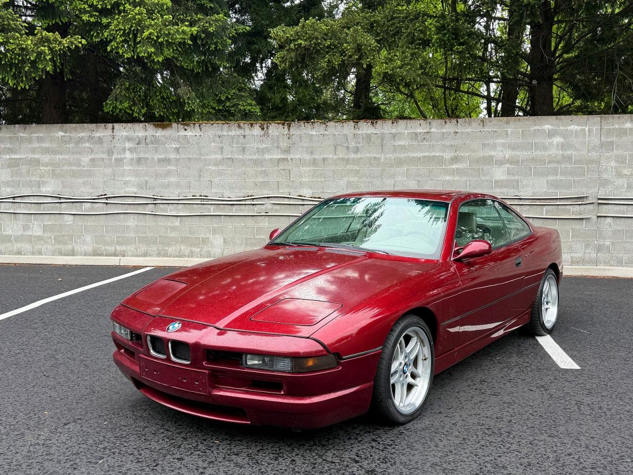 1991 Bmw 850 I Automatic Burgundy vin: WBAEG2319MCB73201