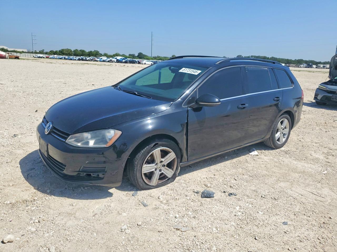 2015 Volkswagen Golf Sportwagen Tdi S Black vin: 3VWCA7AU3FM504484