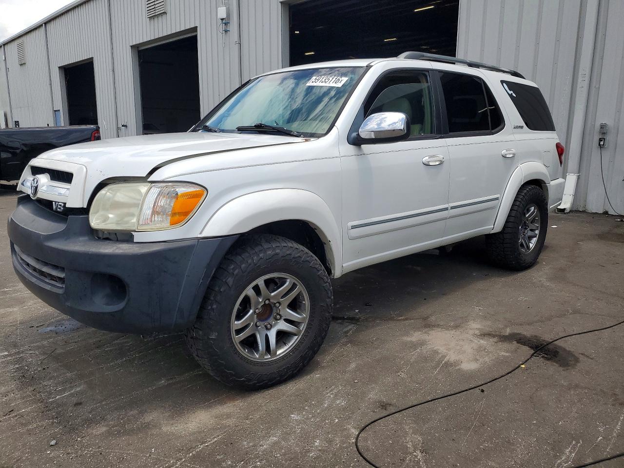 2007 Toyota Sequoia Limited Белый vin: 5TDZT38A87S286829