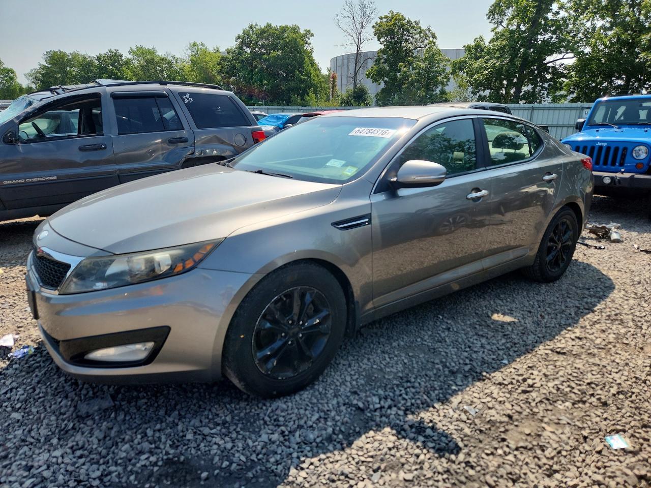 2013 Kia Optima Lx Gray vin: 5XXGM4A76DG228515