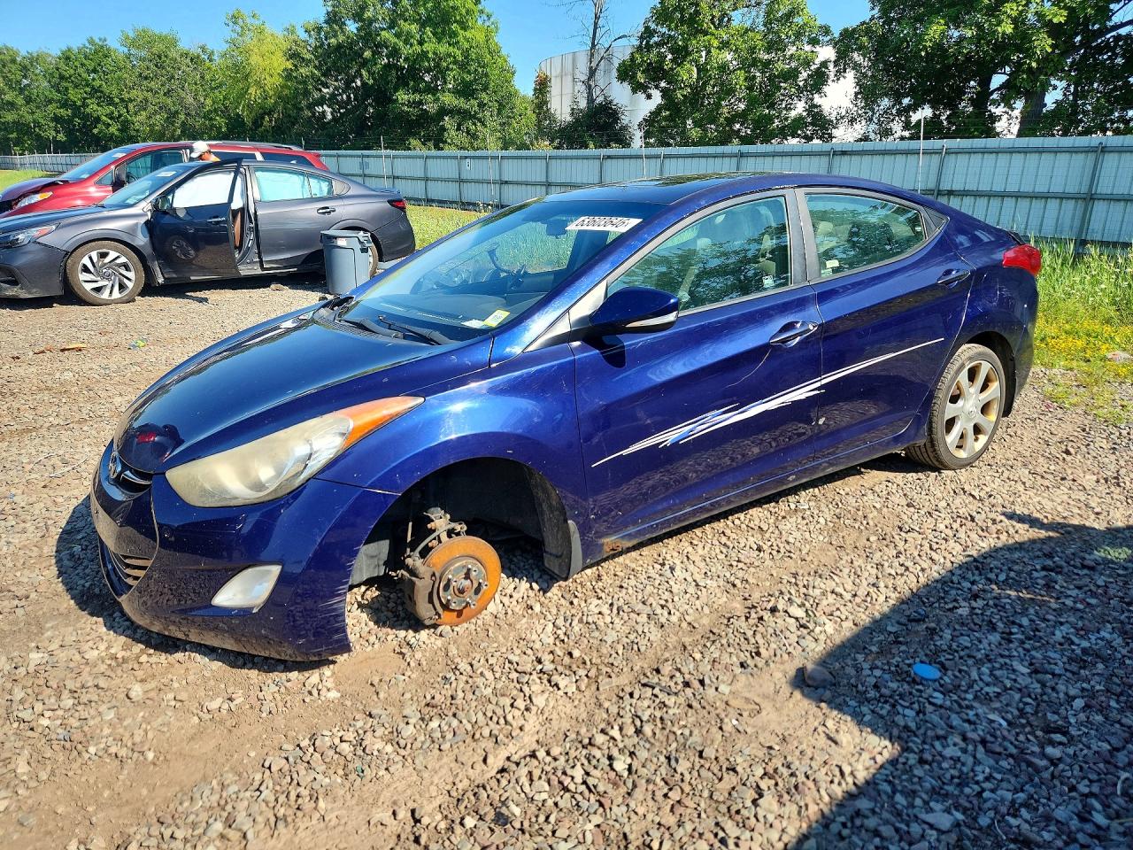 2013 Hyundai Elantra Limited Blue vin: 5NPDH4AE9DH249370