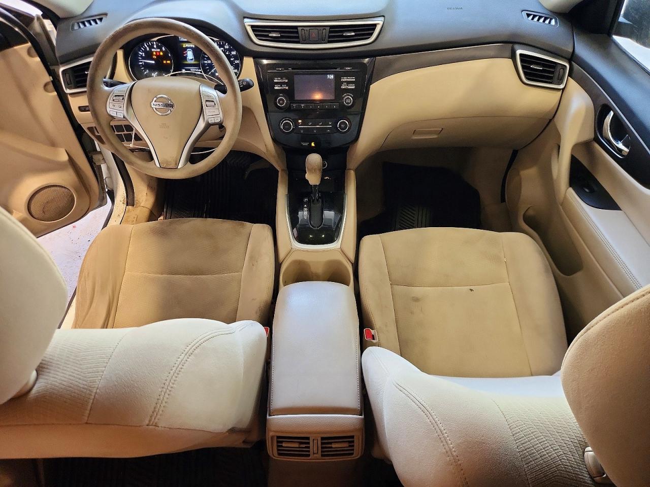 2014 Nissan Rogue S White vin: 5N1AT2ML1EC776845