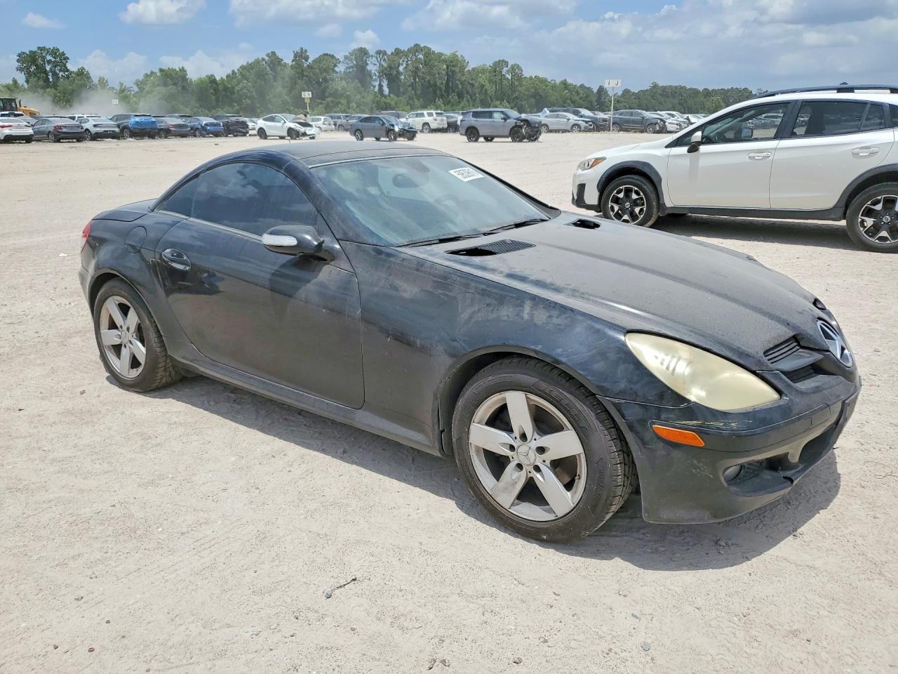 2007 Mercedes-benz Slk 280 Black vin: WDBWK54F87F145051