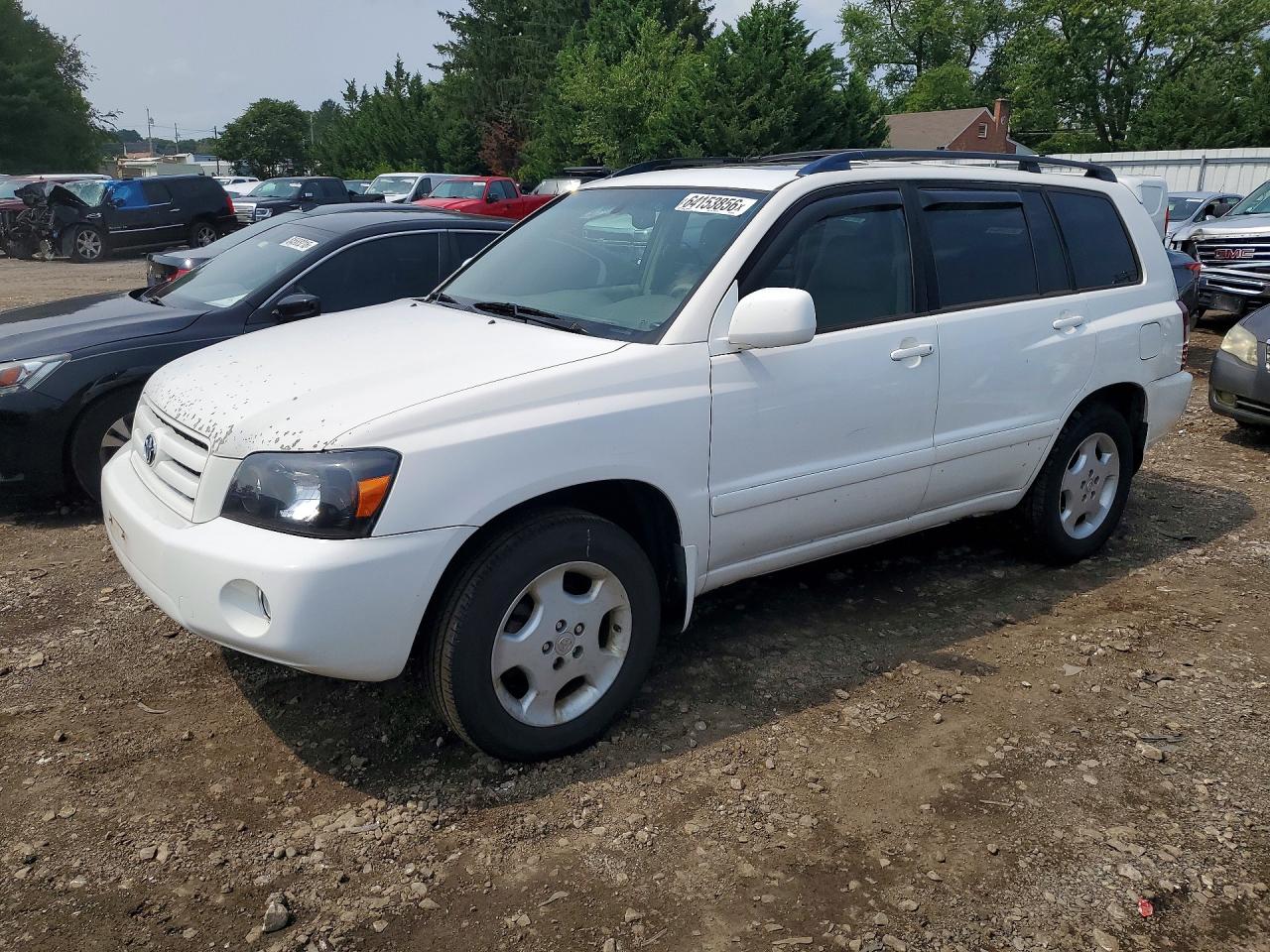 2007 Toyota Highlander Limited White vin: JTEEP21A670203386