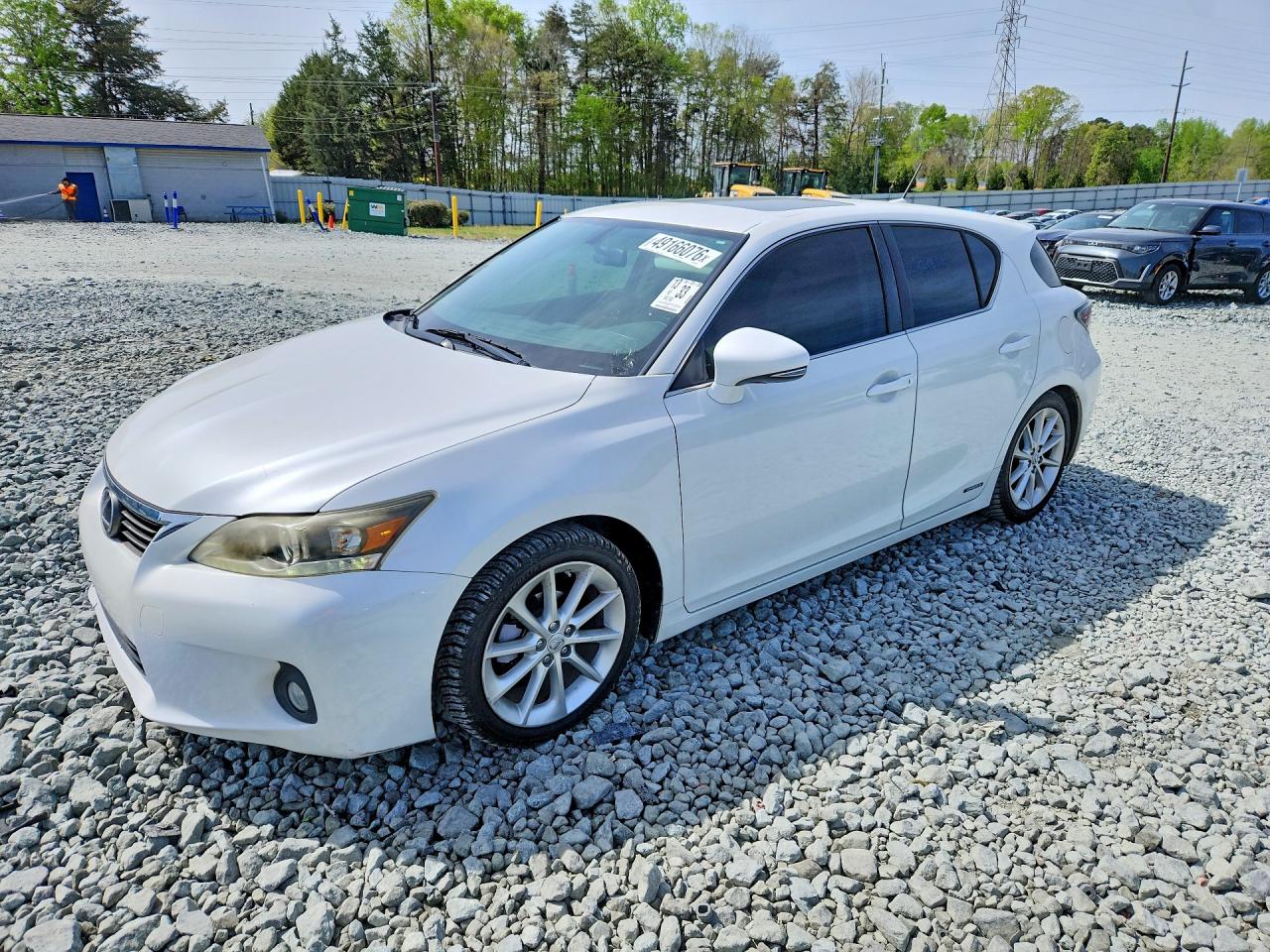 2012 Lexus Ct 200h Premium White vin: JTHKD5BH3C2120962