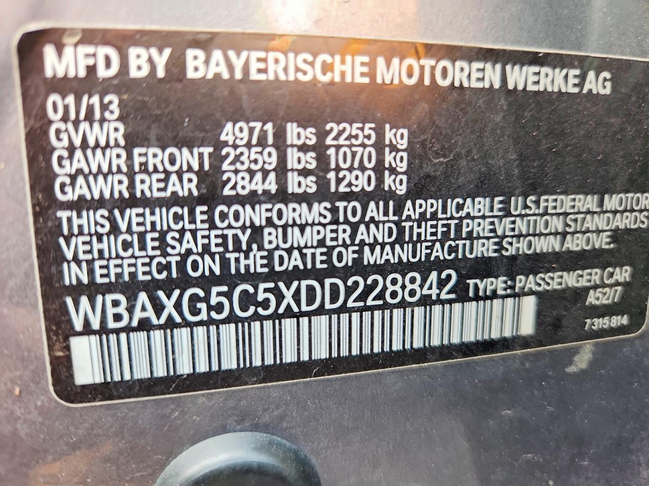 2013 Bmw 528 I Silver vin: WBAXG5C5XDD228842